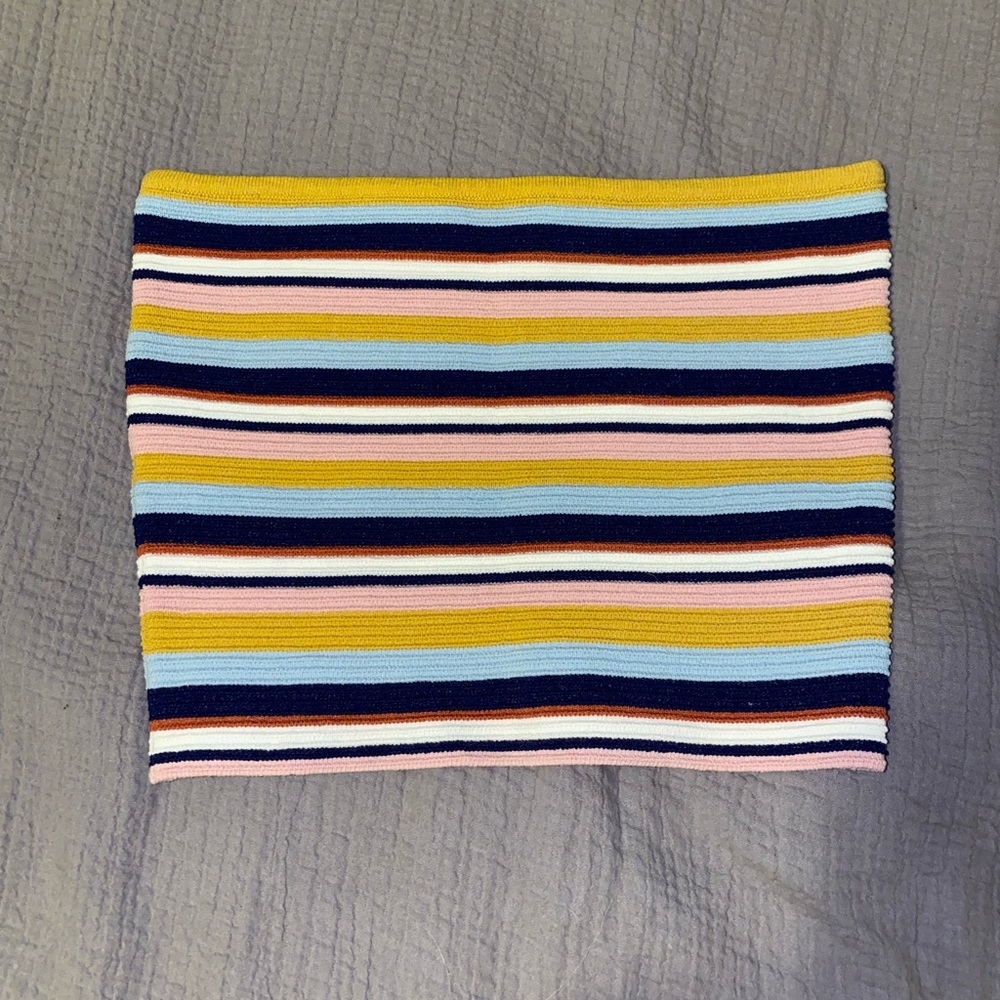 Multi colored tube top